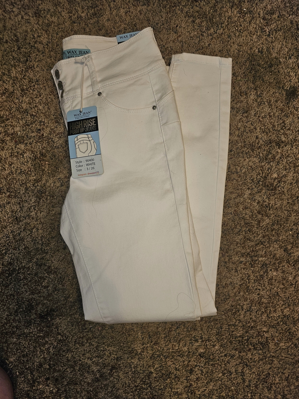 Wax Jean Women's Skinny High-Rise White Jeans